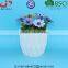 Flower pot plant holder White glazed Ceramic planter pots garden