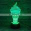 UCHOME 3d Light Model Ice Cream 3d Illusion Table Lighting Lamp