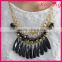 wholesale fashion women acrylic alloy tassel necklace design in teardrop WNK-278