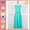 Jacquard mesh face ruched waist OEM customize falls maxi jacquard dress
