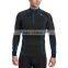 half zip men base layer compression sports shirts with flat lock stitching