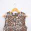 European hot style leopard grain color soft long lady faux fur vest woman dress
