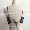 Elegant Black Lace Crop Top Summer Beach Backless Short Halter Tops Sexy Black Party Camis Gauze Women Tank Top Girls Short Tops