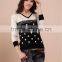 autumn winter ladies fashion v neck wave point woolen women sweater 2014