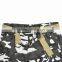 Best Drawsting Belt Black Camouflage Cargo Shorts For Men