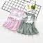 S33570W Loose cotton children blouses for girls tops summer 2017 new vest blouse