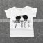 S17508A Baby girls summer Glasses print Girl Cute T-shirt