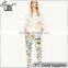 Custom Design Female Fitted Cotton Multicoloured Floral Dress Pants