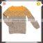 100% wool pullover sweater o neck knitting machine sweater