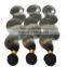 Halo Hair Extensions,Ombre Weave 1B Silver Grey Human Hair,Dumei Hair