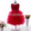 Wholesale new model beaded organza sleeveless ball gown baby party wear dress