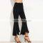 Wholesale Womens Scallop Waist Asymmetric Long Palazzo Pants With Kurti Ladies Casual Yoga Pants Trousers