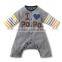 2016 autumn sweet heart colorful stripes long sleeve babysuits