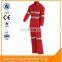 Factory price Fireproof Reflective Stripe women orange work coveralls