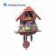 The Shape Of House Wood Digital Clock Wood Station Clock Bird Wall Clock