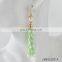 Pearl Drop Earrings with Red and White Tassel