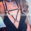 2017 European Black Women Strappy Bra Harness Crop Top Very Sexy Club Dress