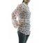 White floral front button full sleeve top for girls