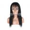 Overnight shipping 100% INDIAN human virgin hair full lace wig in yaki straight style cuticle aligned hair