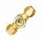Refrigeration flare sight glass, brass moisture indicator