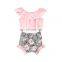 Factory direct sale baby suit sleeveless Top and colorful printing shorts bummies Soft Baby Girl summer suit
