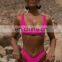 2019 New Summer Women Solid Bikini Set Push-up Padded Bra Swimsuit Swimwear Triangle Bather Suit Swimming Suit biquini