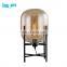 Modern Smoke Grey Glass Bed Side Table Lamps Led Table Light