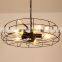 Colorful Chandelier With Ceiling Fan Crystal Pendant Lamp
