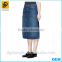 2016 Dongguan Factory Custom New Sample Women Summer Dark Blue Denim Skirt