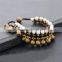 Red stone beads string bracelet with bell XE09-0215
