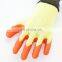 Wholesale Red Polyester Black Latex Handling Gloves For Industrial