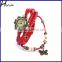 Fashion New Hot Retro Butterfly Fashion Leather Bracelet Watch Quartz Hand Clock Women Wrist Watch (Red) WP008                        
                                                Quality Choice