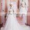 Best Selling Beautiful Long Sleeve Lace And Tulle Ball Gown Muslim Hijab Wedding Dress