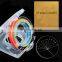 Hot sale 100m fishing mainline multicolour pe braided wire12 strands multifilament fishing line