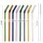 Trendy Portable Drinking Custom Reusable Valentine Fancy Large Smoothie Green Colored Straws