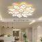 Modern Living Room Bedroom Remote Control Home Flowers Chandelier LED Light Fixtures