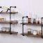 3-Tier DIY Industrial Pipe Shelf Kit Hanging Bookshelf for Wall Open Pipe Shelving