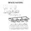 Wine Glass Rack Under Cabinet - Stemware Holder Metal Wine Glass Organizer Glasses Storage Hanger for Bar Kitchen Black 4 Rows