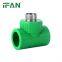 IFAN Free Sample High Quality PPR Brass Male Thread Plastic PPR Tee Fittings