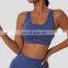 Women Sexy Front Hollow Out Backless Crop Tops Wholesale Wide Shoulder Straps Sports Bras