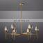 Modern Crystal Glass Chandeliers Home Lighting Decoration Luxury Living Room Indoor LED Chandelier Pendants Lamp
