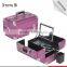 Aluminum makeup case handle Cosmetic Organizer Storage cosmetic case for travel