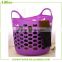Durable colorful laundry basket for bathroom and bedroom