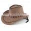 Fashionable brown leather cowboy hat/Wholesale cowboy hats