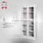 WLS fashion stainless steel cabinet swing glass door steel bookcase