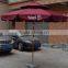 white outdoor patio parasol aluminium market double layers umbrella