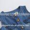 2016 new kids girls party dress summer hot sale jeans dress button front sash denim girls dress