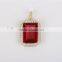 Factory supply fashion square stone emerald cut pendant