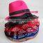 Autumn Winter Fedora Hat Creative Painting Large Brim Women Sun Hat