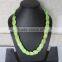 Antique alloy Hippie gemstone necklace African bone horn jewelry